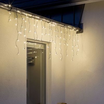Luzes de gelo conectáveis ​​de 9 metros, 70 cm de altura, branco quente, IP44, modelo básico