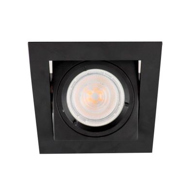 Foco de encastrar de metal preto, Filo