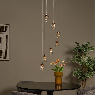 Candeeiro suspenso moderno transparente, Berliane, 4W, LED 2700K