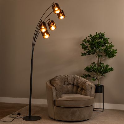 Candeeiro de pé moderno cor de ferrugem, Rankos, com interruptor