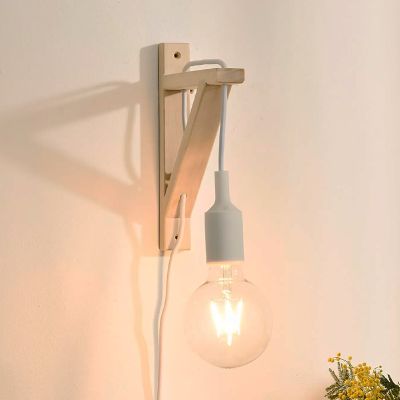 Aplique de parede moderno branco, Fix, com interruptor