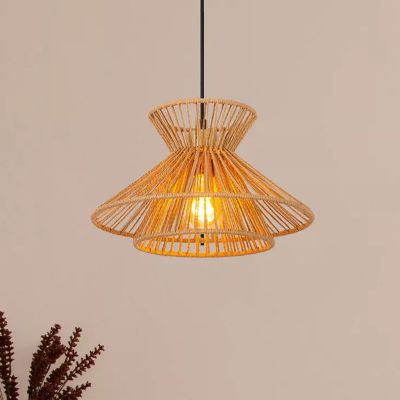 Candeeiro suspenso de rattan castanho, Tasman