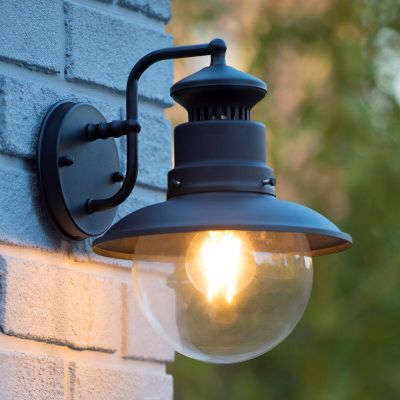 Candeeiro para exterior moderno preto, Figo, IP44