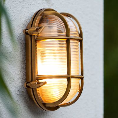 Candeeiro para exterior retrô dourado, Dudley, IP65