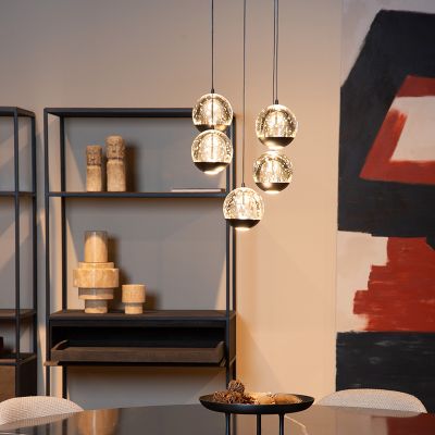 Candeeiro suspenso moderno preto, Sentubal, 5,2W, LED 2700K