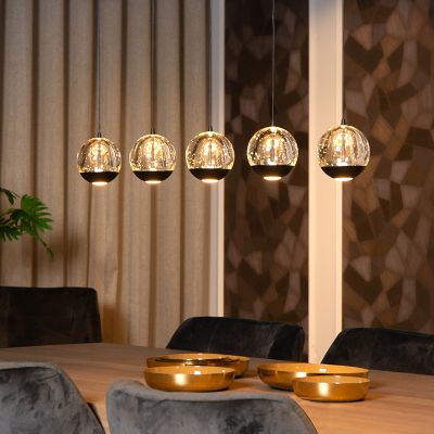 Candeeiro suspenso moderno preto, Sentubal, 5,3W, LED 2700K