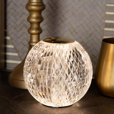 Candeeiro de mesa moderno transparente, Cintra, 1,5W, LED 2700K, regulável em 3 níveis