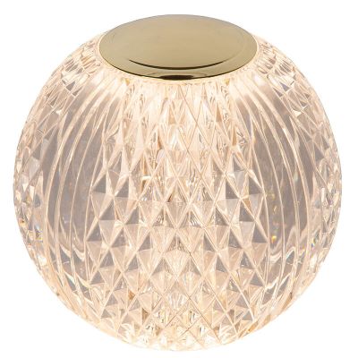 Candeeiro de mesa moderno transparente, Cintra, 2W, LED 2700K, regulável em 3 níveis