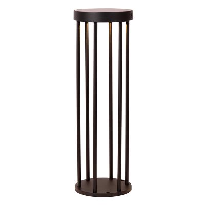Candeeiro de pé exterior solar moderno preto, Jackson, 2W, LED 2700K, IP65, regulável em 3 níveis