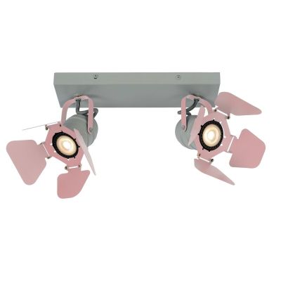 Foco de teto quarto infantil moderno rosa, Picto