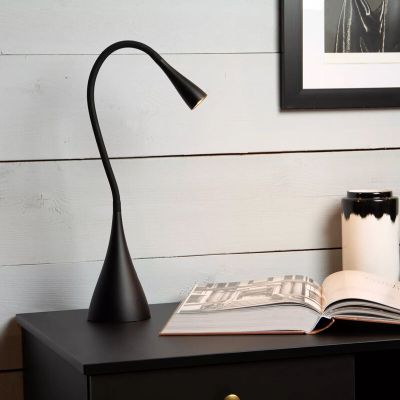 Candeeiro de secretaria moderno preto, Zozy, 3W, LED 3000K, regulável em 3 níveis