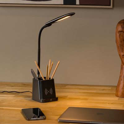 Candeeiro de secretaria moderno preto, Penny, 4,7W, LED 3000K, com interruptor