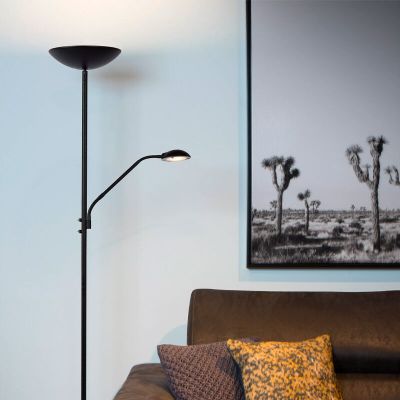 Candeeiro de leitura de pé moderno preto, Zenith, 20W, LED 3000K