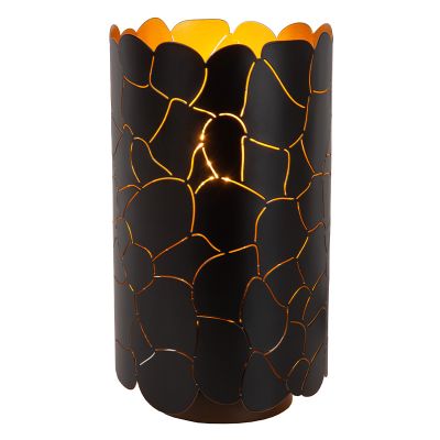 Candeeiro de mesa moderno preto, Almelo, com interruptor