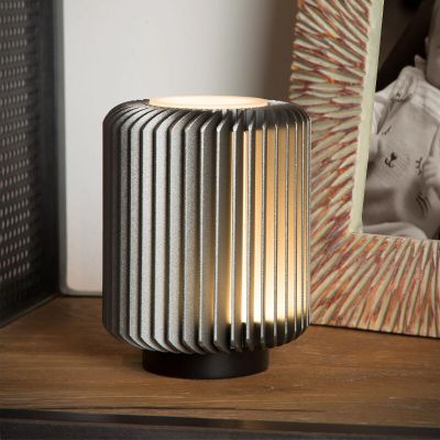 Candeeiro de mesa moderno cinzento, Turbin, 5W, LED 3000K, com interruptor