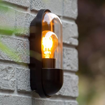 Candeeiro para exterior clássico preto, Capsule, IP54