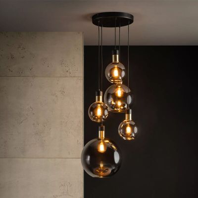 Candeeiro suspenso vintage cinzento, Julius