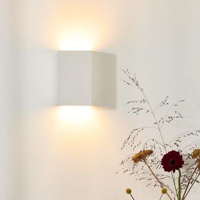 Aplique de parede de gesso branco, Gipsy