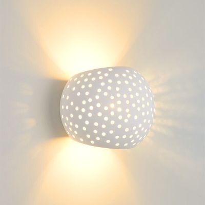 Candeeiro up down de gesso branco, Gipsy