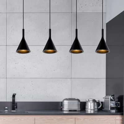 Candeeiro suspenso de betão preto, Gipsy