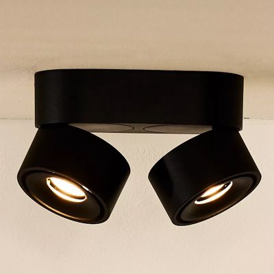 Foco de teto moderno preto, Yumiko, 8W, LED 2700K