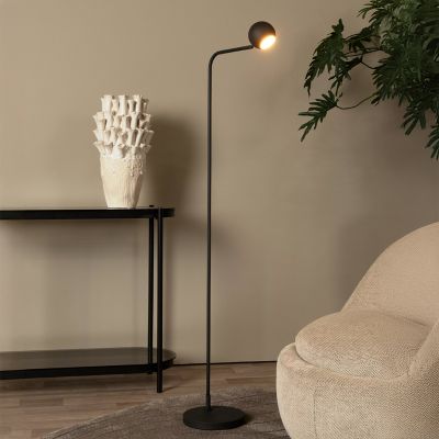 Candeeiro de pé recarregável moderno preto, Comet, 3W, LED 2700K, com dimmer tátil