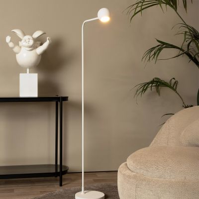 Candeeiro de pé recarregável moderno branco, Comet, 3W, LED 2700K, com dimmer tátil