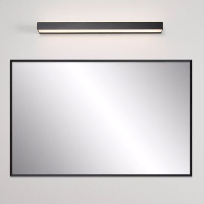 Candeeiro de parede para casa de banho moderno preto, Alexa, 8W, LED 3000K, IP44