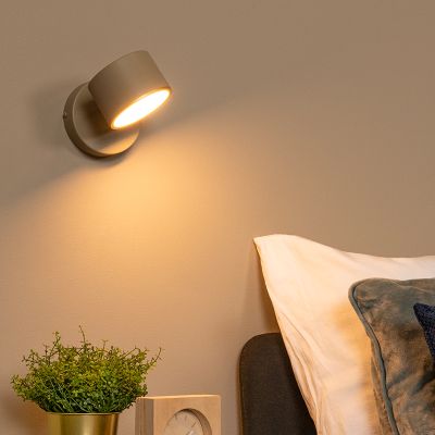 Aplique de parede moderno toupeira, Gian, 9W, LED 2700K