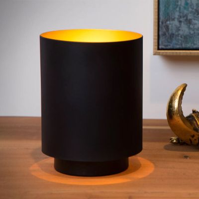 Candeeiro de mesa moderno preto, Suzy, com interruptor