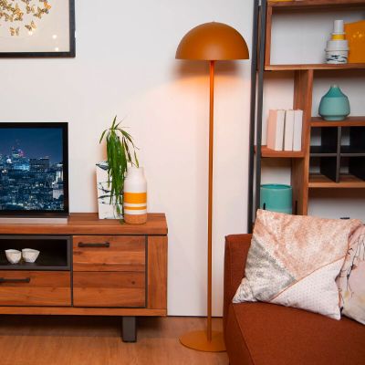 Candeeiro de pé moderno amarelo, Siemon, com interruptor