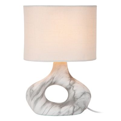 Candeeiro de mesa de cerâmica branco, Tomeo, com interruptor