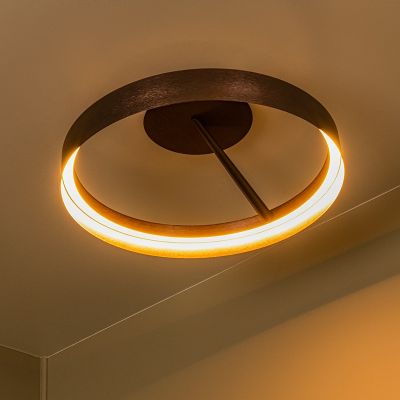 Plafon moderno bronze, Leonard, 35W, LED 3000K, regulável em 3 níveis