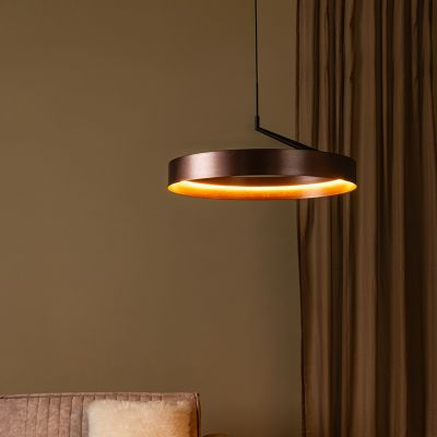 Candeeiro suspenso moderno bronze, Leonard, 36W, LED 3000K, regulável em 3 níveis