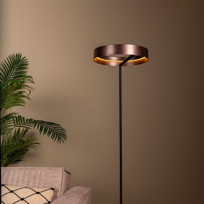 Candeeiro de pé moderno bronze, Leonard, 24W, LED 3000K, com interruptor