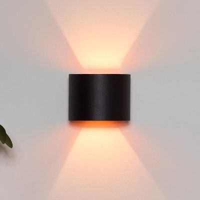 Candeeiro up down moderno preto, Axi, 6W, LED 2700K, IP54