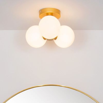 Candeeiro de teto para casa de banho moderno dourado, Trudy, IP44