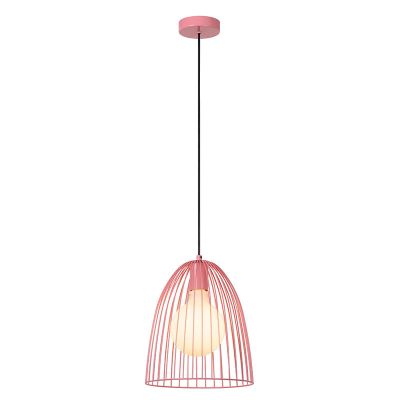 Candeeiro suspenso quarto infantil de metal rosa, Macarons