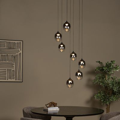 Candeeiro suspenso moderno cinzento, Tamino, 7W, LED 3000K