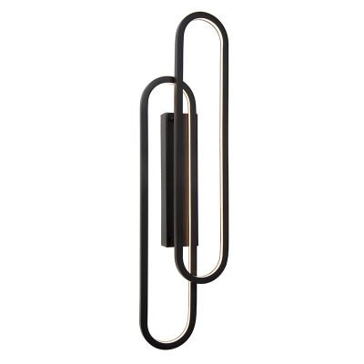 Aplique de parede moderno preto, Thelma, 33W, LED dim to warm