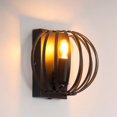 Aplique de parede moderno preto, Manuela