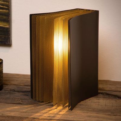 Candeeiro de mesa retrô preto, Extravaganza Livret, com interruptor