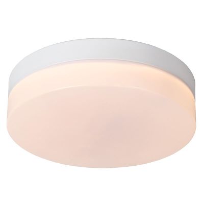 Candeeiro de teto para casa de banho de plástico branco, Biskit, 12W, LED 2700K, IP44