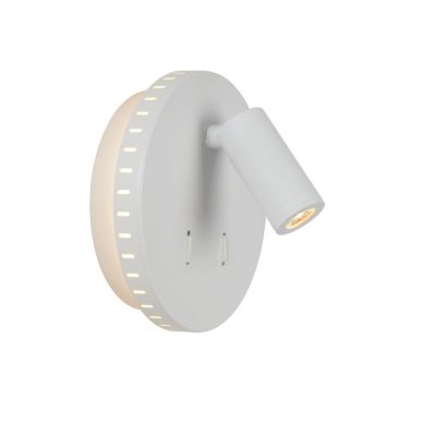Aplique de parede moderno branco, Bentjer, 6W, LED 3000K, com interruptor