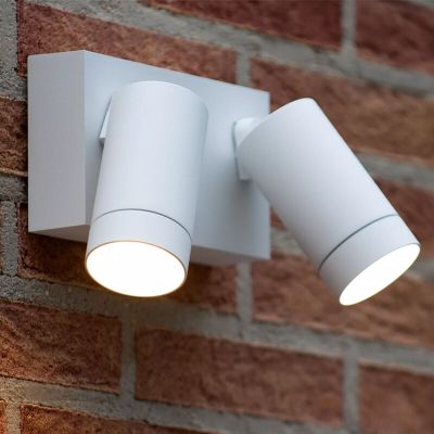 Candeeiro de parede exterior com sensor de movimento moderno branco, Taylor, IP54