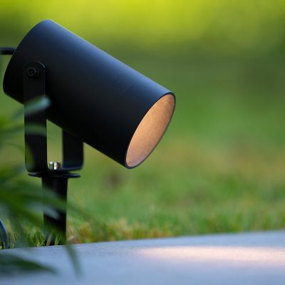 Foco com estaca moderno preto, Taylor, IP44