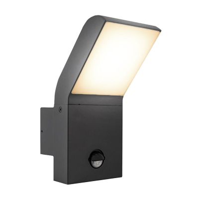 Candeeiro de parede exterior com sensor de movimento moderno antracite, Andor, 12W, LED 4000K, IP54