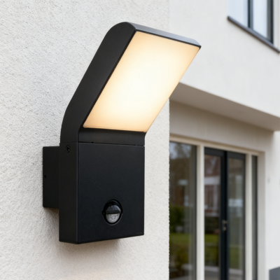 Candeeiro de parede exterior com sensor de movimento moderno antracite, Andor, 12W, LED 4000K, IP54