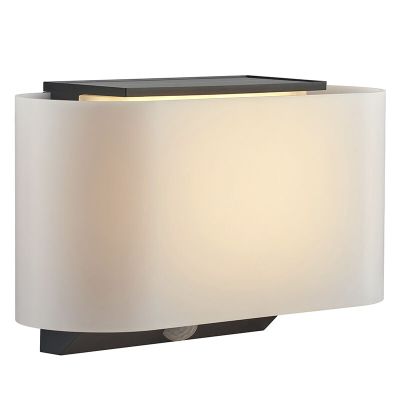 Candeeiro de parede exterior solar moderno branco, Piola, IP44