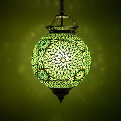 Candeeiro suspenso verde oriental, Aziza